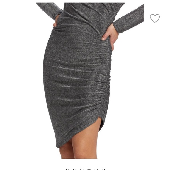 Veronica Beard- Cyrus Rouched Glitter Mini Dress- Small - Picture 5 of 13